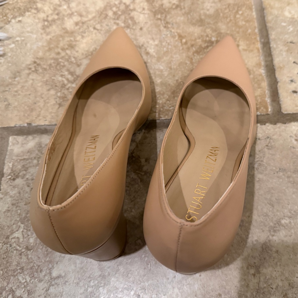 Stuart Weitzman Linsi 75 Block Pump in Adobe, size 8.5 M - Picture 2 of 4